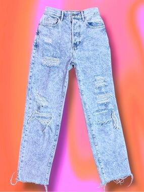 ✨ Pacsun ✨ Distressed Light Wash High Rise Straight Leg